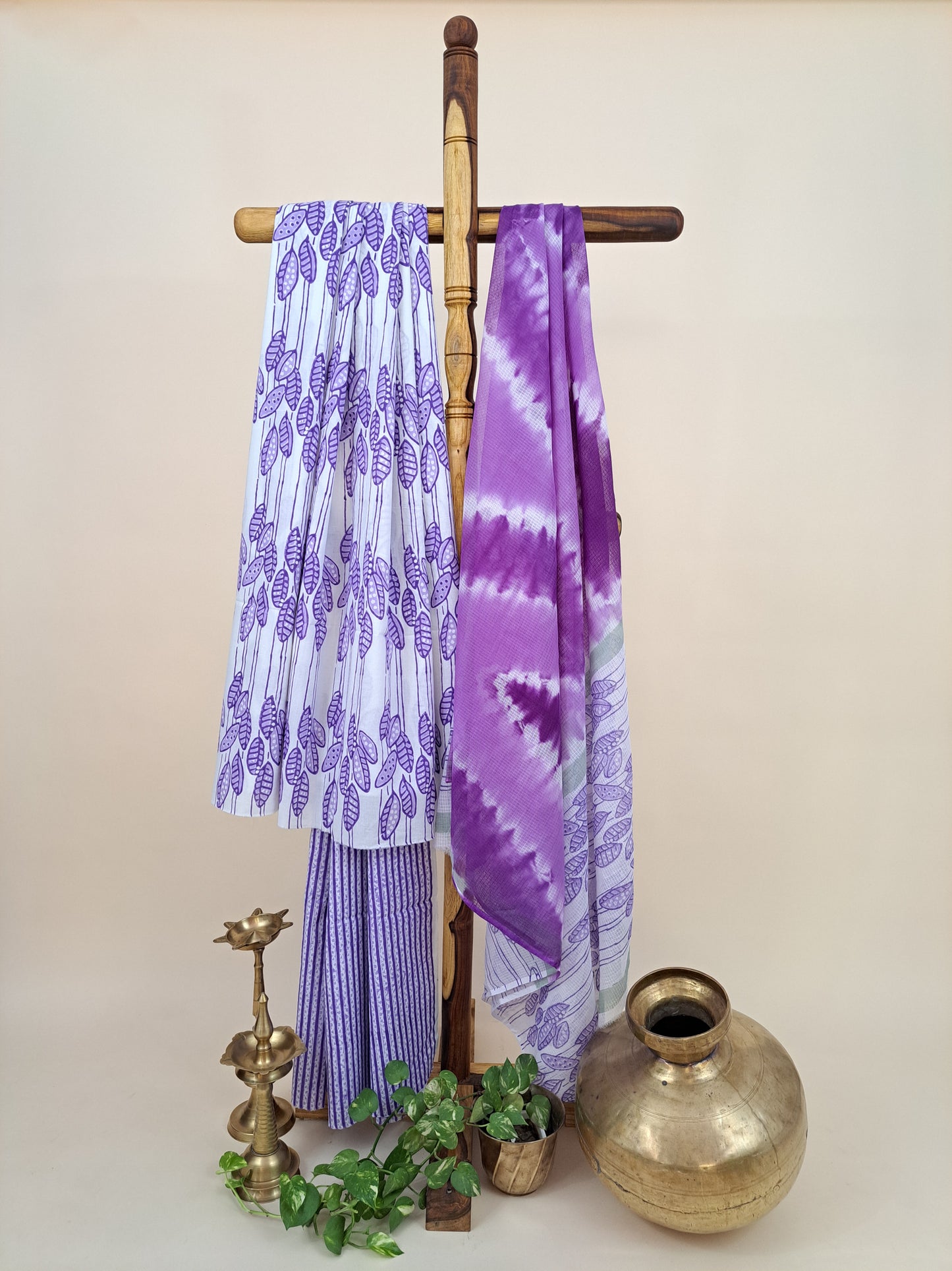 Cotton with Kota-Doria Dupatta