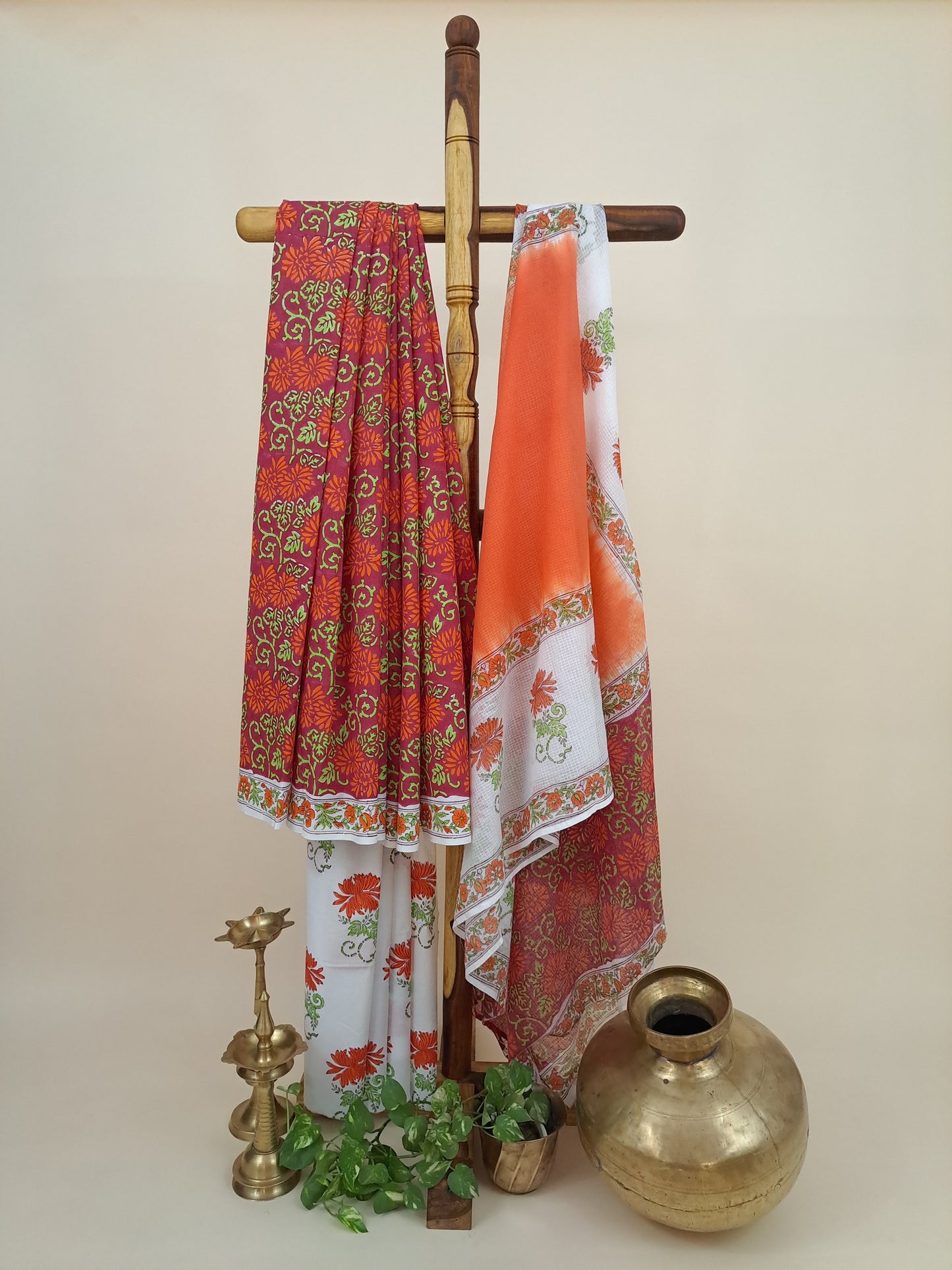 Cotton with Kota-Doria Dupatta