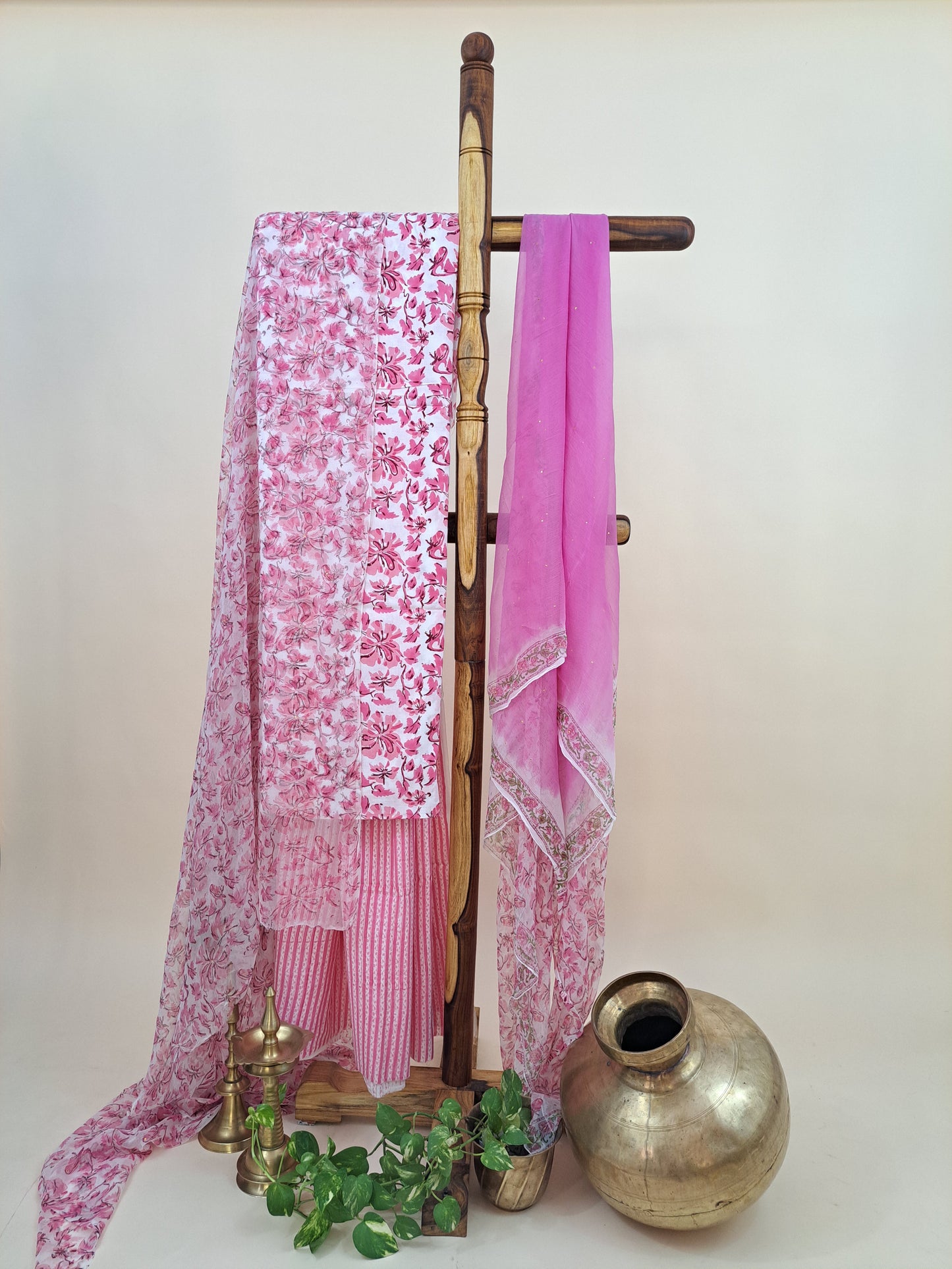 4 Piece Semi-Chiffon with Mukaish