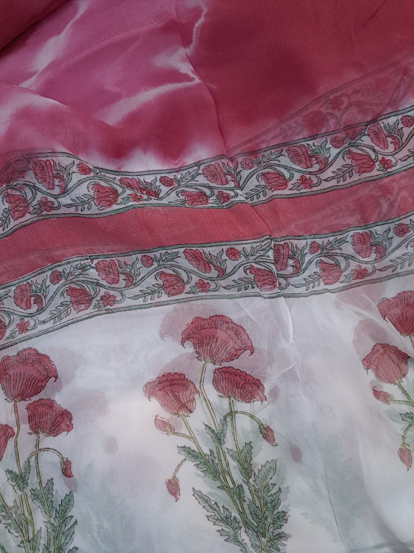 Cotton with Semi-Chiffon Dupatta