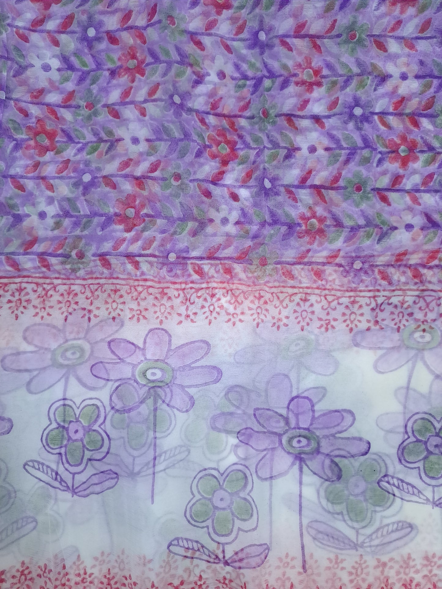 Cotton with Semi-Chiffon Dupatta