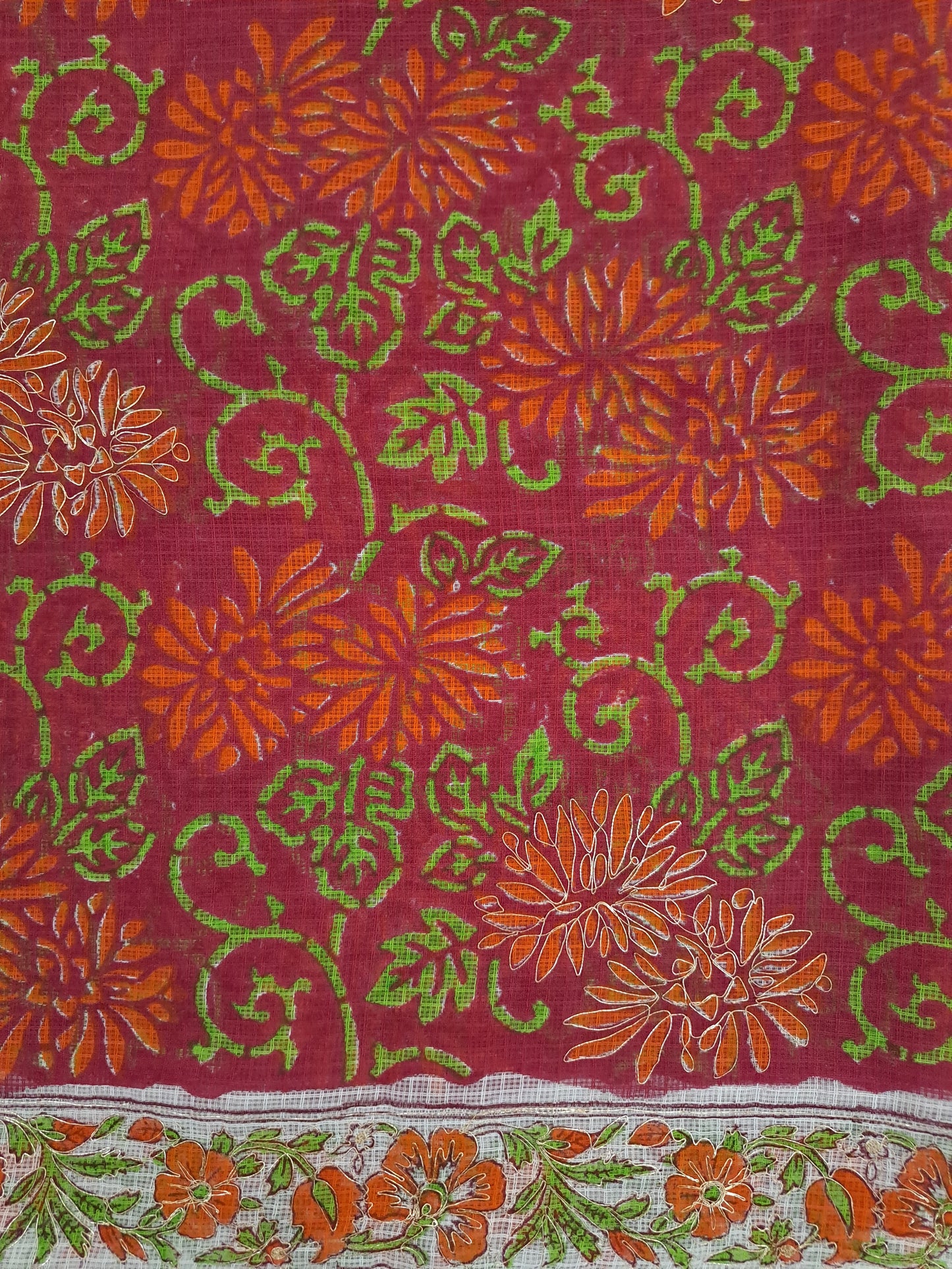 Kota-Doria with Kota-Doria Dupatta Taar Embroidery