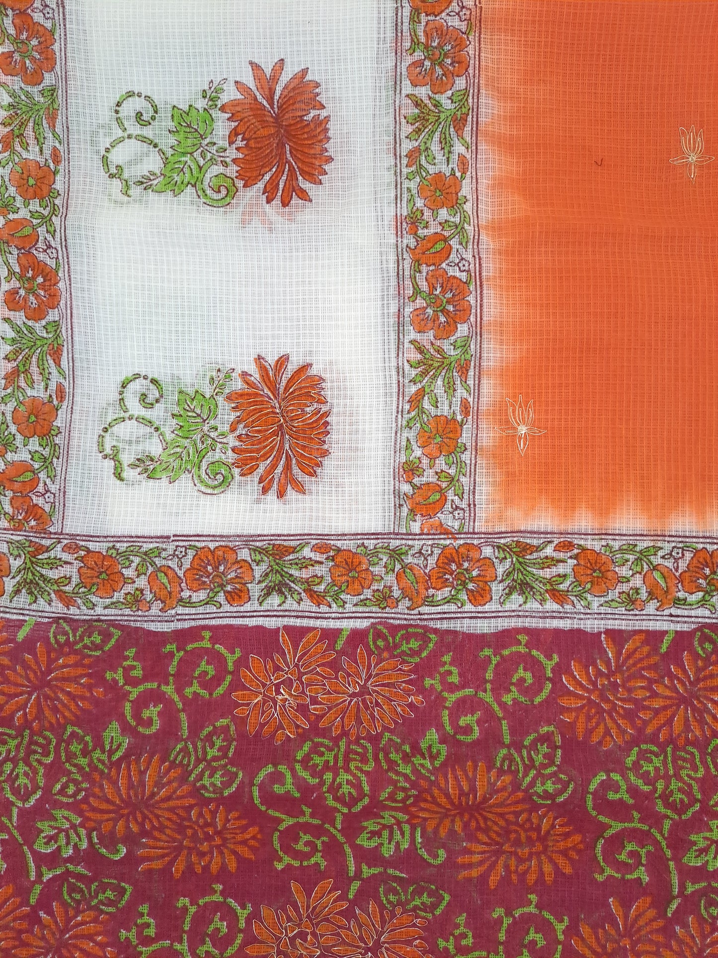 Kota-Doria with Kota-Doria Dupatta Taar Embroidery