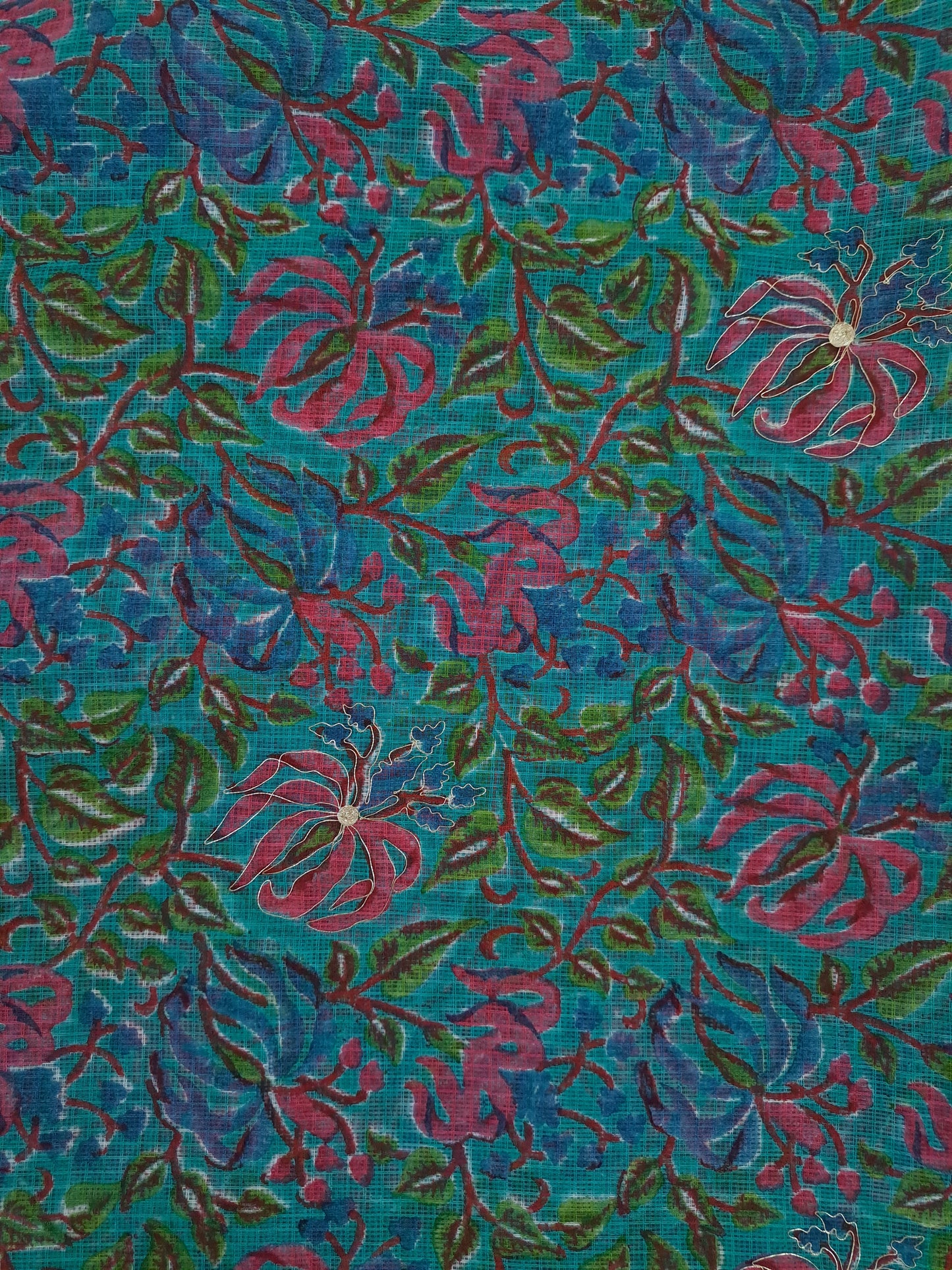 Kota-Doria with Kota-Doria Dupatta Taar Embroidery