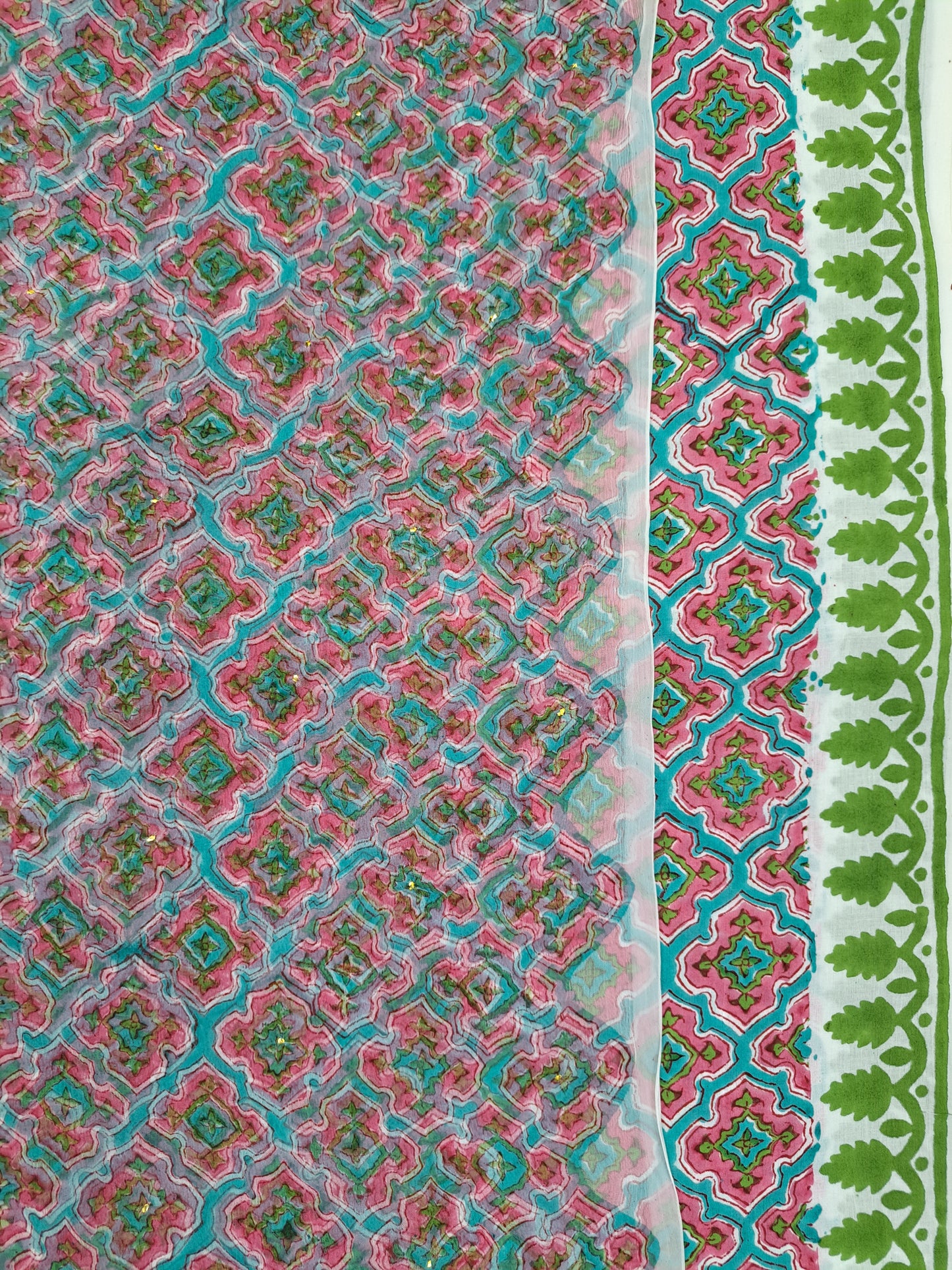 4 Piece Semi-Chiffon with Mukaish