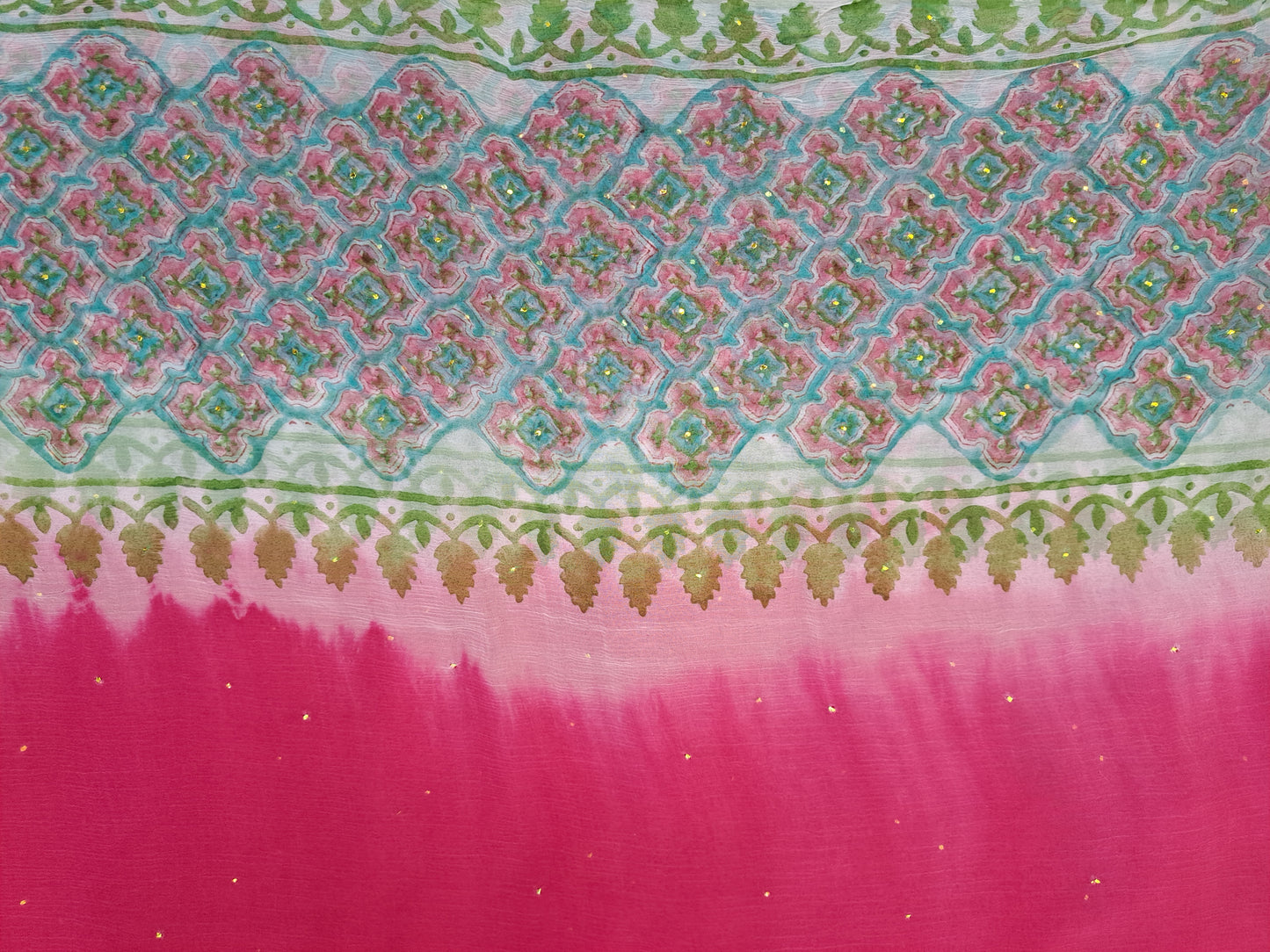 4 Piece Semi-Chiffon with Mukaish