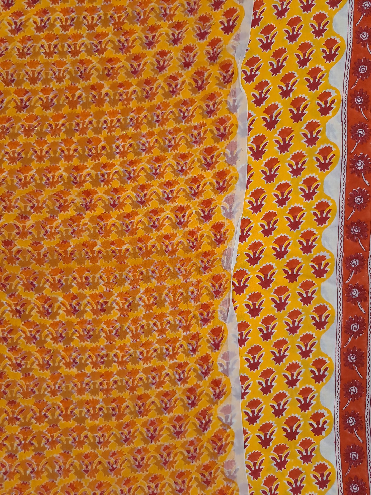 4 Piece Semi-Chiffon with Mukaish