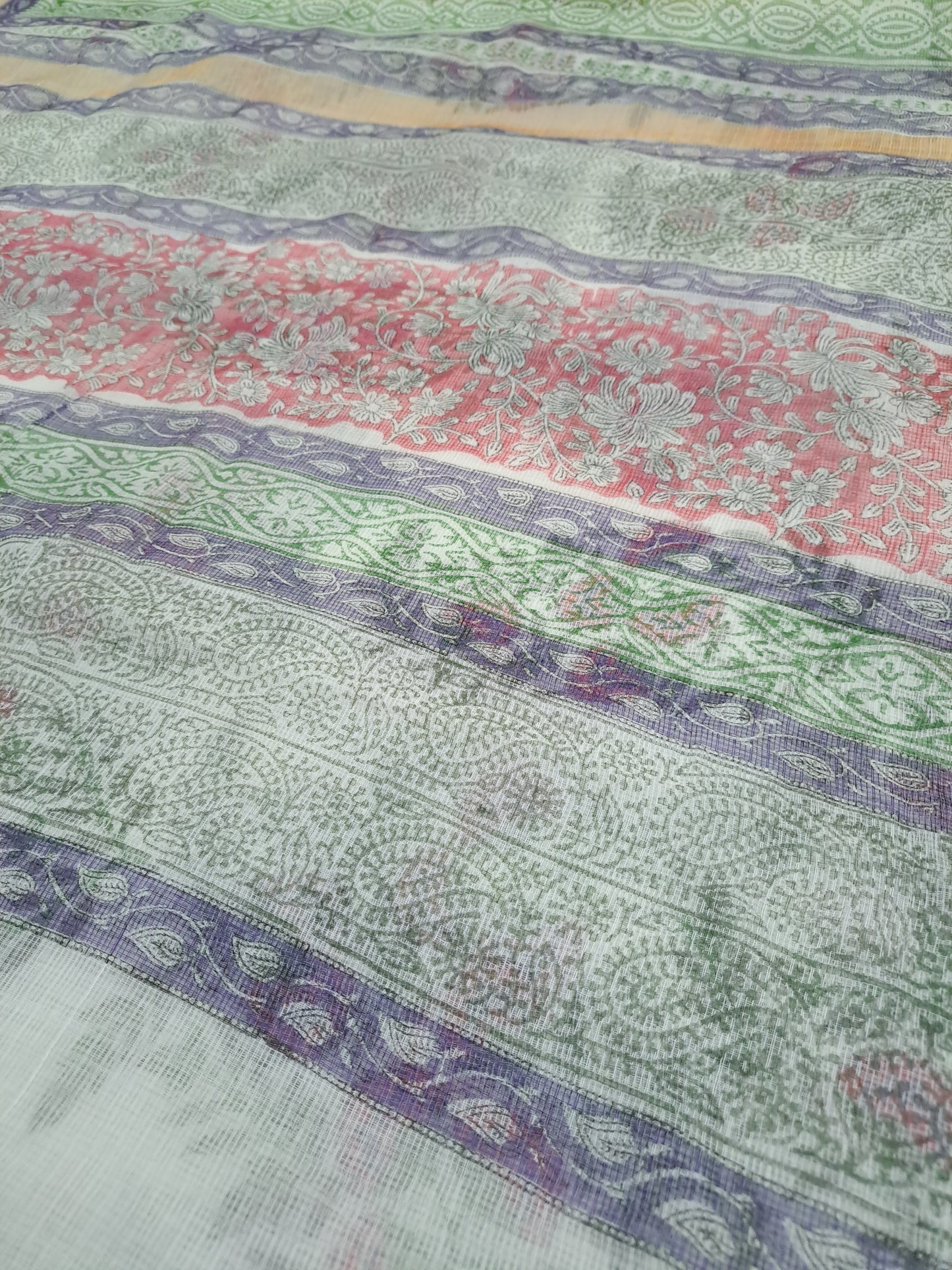 Kota-doria sari with zari border