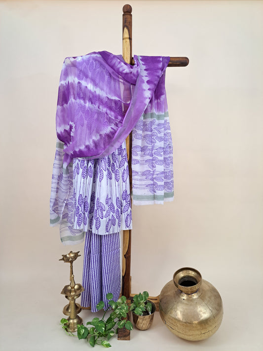 Cotton with Kota-Doria Dupatta
