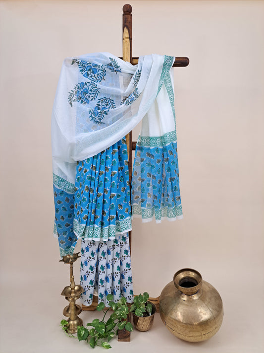 Cotton with Kota-Doria Dupatta