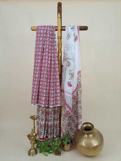Cotton with Kota-Doria Dupatta