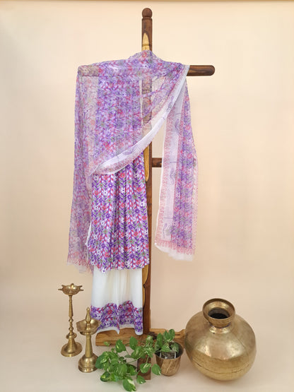 Cotton with Semi-Chiffon Dupatta
