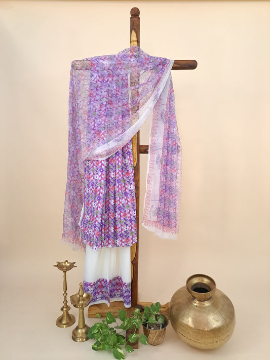 Cotton with Semi-Chiffon Dupatta