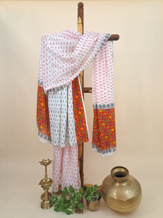 Cotton with Mulmul Dupatta
