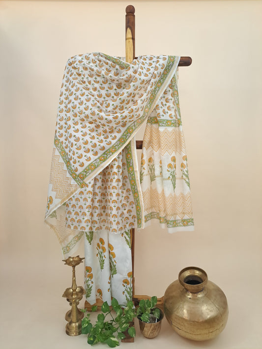 Chanderi with Chanderi Dupatta