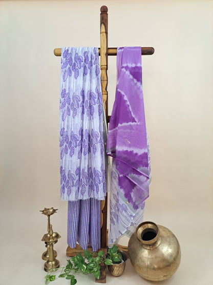Kota-Doria with Kota-Doria Dupatta Taar Embroidery