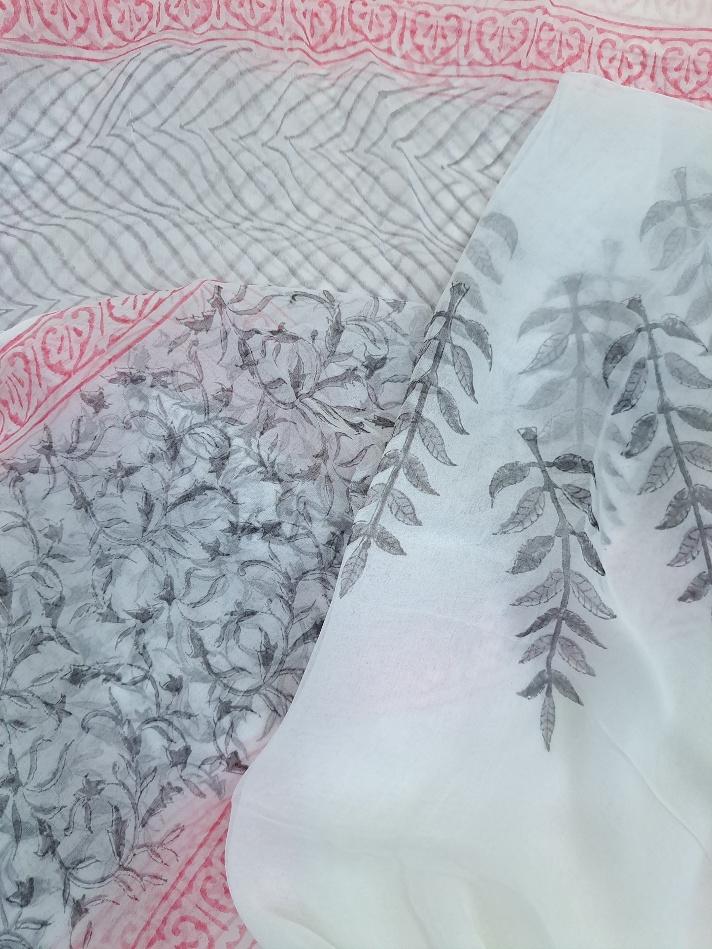 Cotton with Semi-Chiffon Dupatta
