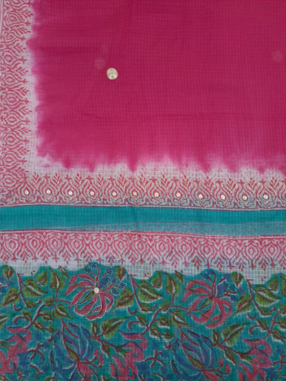 Kota-Doria with Kota-Doria Dupatta Taar Embroidery