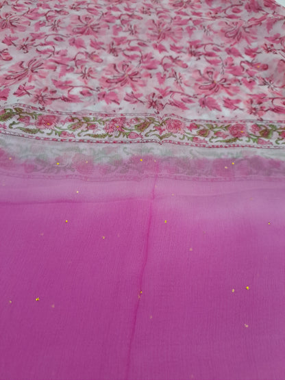 4 Piece Semi-Chiffon with Mukaish