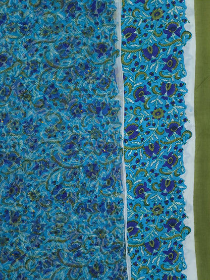 4 Piece Semi-Chiffon with Mukaish