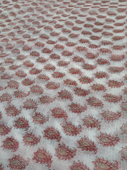 Kota-doria sari with zari border