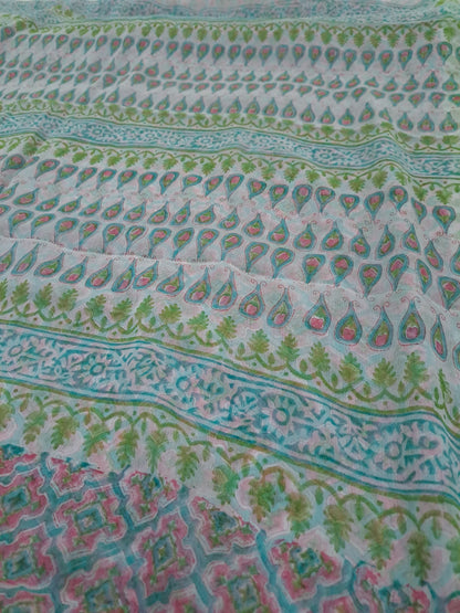 Semi-chiffon sari